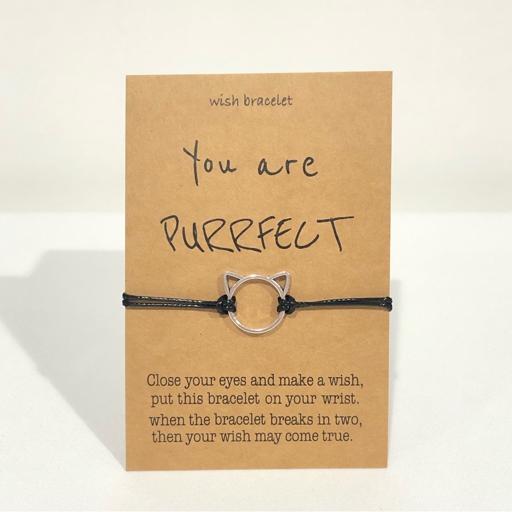You Are Purrfect Wish Bracelet Friendship Gift